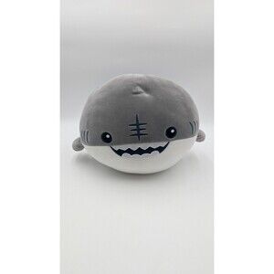 Takashoji Grey Shark Plush 100% Polyester Pillow Cuddly Stuffed Toy Animal 10"